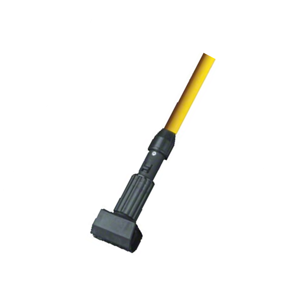 Fiberglass 60" Jaws Mop Handle w/Twist-Lock Gripper Yellow Fiberglass