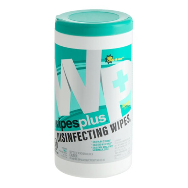 WP 33711 Disinfecting Durface Wipes, Lemon Scent, 75/tub, 6/case