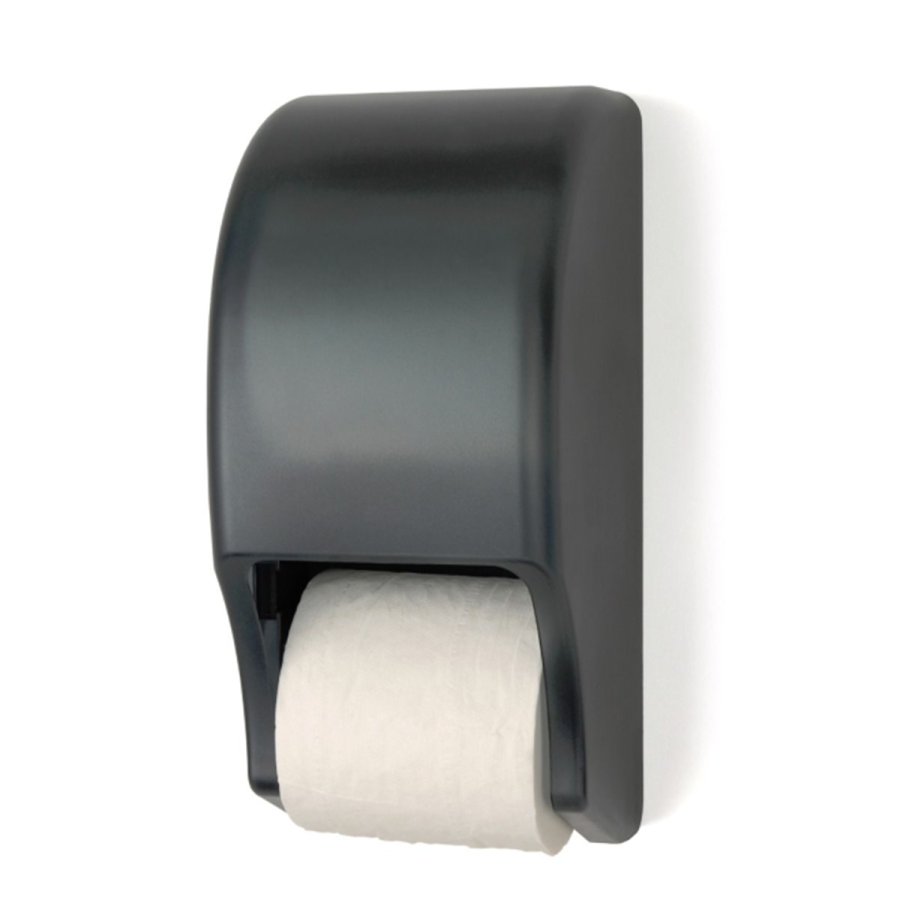 Palmer Fixture RD2801 Two-Roll Standard Plastic Bath Tissue Dispenser, Smoke