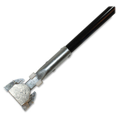 Dust Mop Handle, Clip On Mop Connection, 60" Handle Length, Black Fiberglass