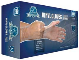 Empress EVPFL4003 Large Powder Free Vinyl Disposable Gloves - 100 Gloves/Box, 10-Boxes/Case
