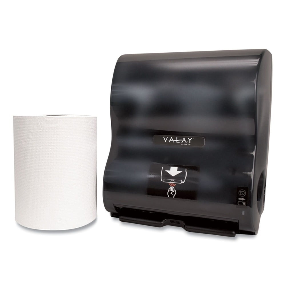 Morcon Valay VT1010 10" Touchless Paper Roll Towel Dispenser, Wall Mount, Black - Image 2