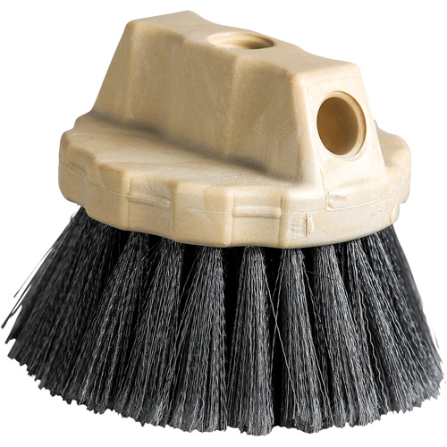 TOUGH GUY Round Window Wash Scrub Brush: Polystyrene, 4 3/4 in Lg
