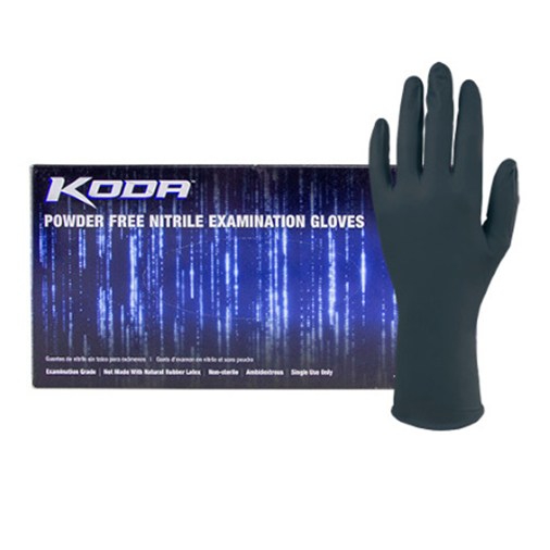 Koda® GL-NCF235BKFX Nitrile Extended Cuff Exam Gloves Powder-Free 5.5 mil - XL